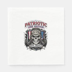 Patriotic 1776 Off Road Skull Monster Truck Heavy Napkins