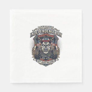 Patriotic 1776 Off Road Skull Monster Truck Heavy Napkins