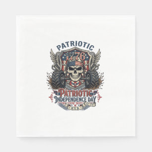 Patriotic 1776 Off Road Skull Monster Truck Heavy Napkins