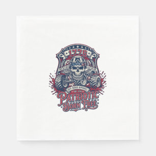 Patriotic 1776 Off Road Skull Monster Truck Heavy Napkins