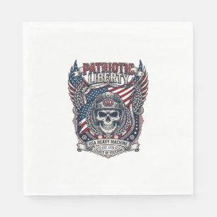 Patriotic 1776 Off Road Skull Monster Truck Heavy Napkins