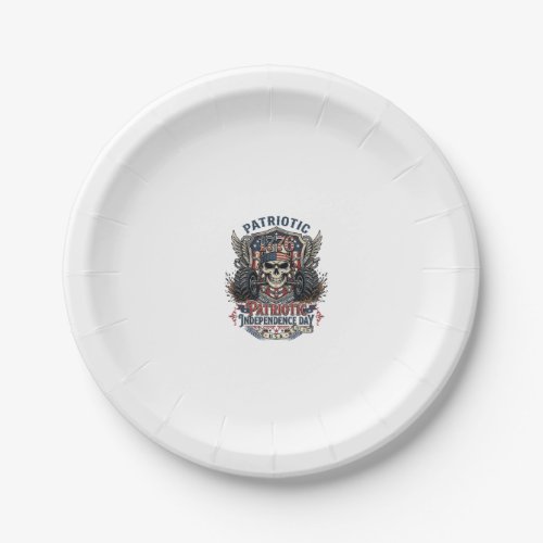 Patriotic 1776 Off Road Skull Monster Truck Heavy  Paper Plates