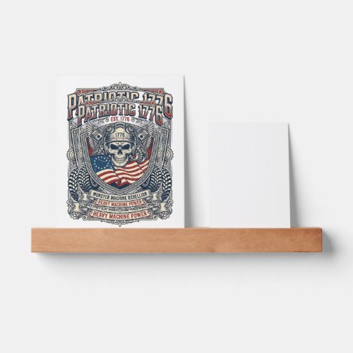 Patriotic 1776 Off Road Skull Monster Truck Heavy Picture Ledge