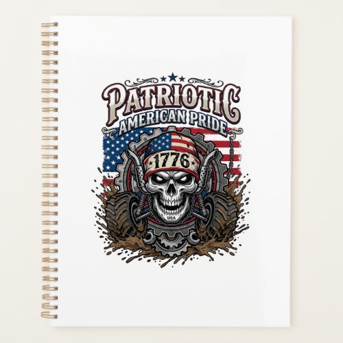 Patriotic 1776 Off Road Skull Monster Truck Heavy Planner