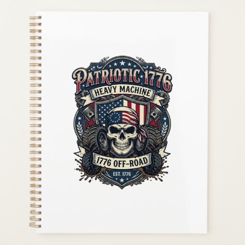 Patriotic 1776 Off Road Skull Monster Truck Heavy Planner