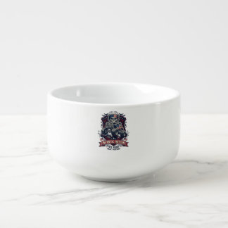 Patriotic 1776 Off Road Skull Monster Truck Heavy Soup Mug