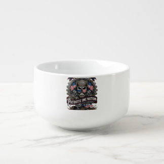 Patriotic 1776 Off Road Skull Monster Truck Heavy Soup Mug