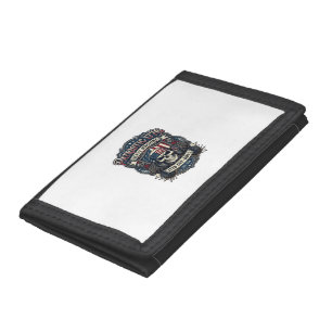 Patriotic 1776 Off Road Skull Monster Truck Heavy Tri-fold Wallet