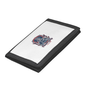 Patriotic 1776 Off Road Skull Monster Truck Heavy  Trifold Wallet