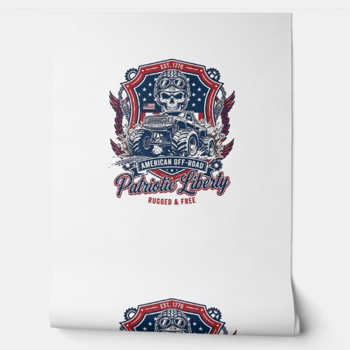 Patriotic 1776 Off Road Skull Monster Truck Heavy  Wallpaper