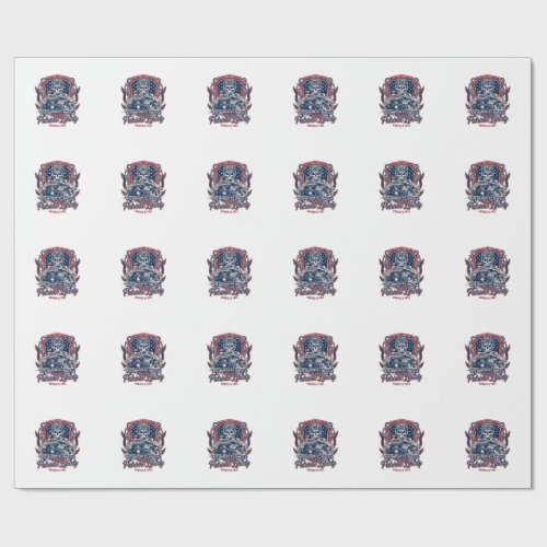 Patriotic 1776 Off Road Skull Monster Truck Heavy  Wrapping Paper
