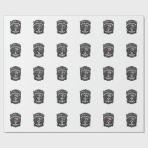 Patriotic 1776 Off Road Skull Monster Truck Heavy Wrapping Paper