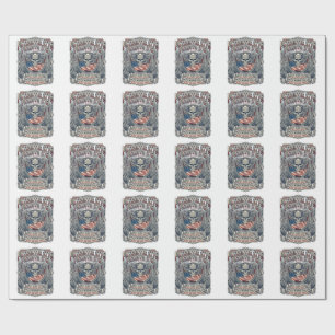 Patriotic 1776 Off Road Skull Monster Truck Heavy Wrapping Paper