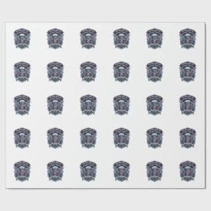 Patriotic 1776 Off Road Skull Monster Truck Heavy Wrapping Paper