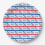 Patriotic 2020 Democrat Donkey Stripes Paper Plates at Zazzle