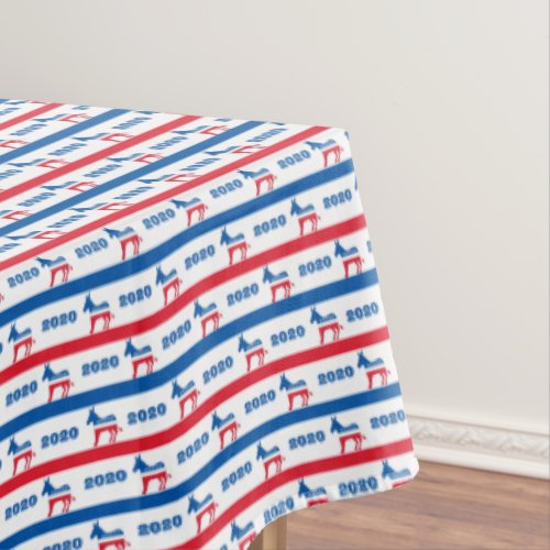 Patriotic 2020 Democrat Donkey Stripes Tablecloth
