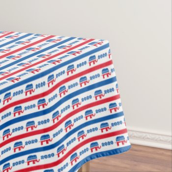 Patriotic 2020 Republican Elephant Stripes Tablecloth by Campaign20XX at Zazzle