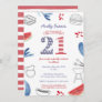 Patriotic 21st Birthday Party, turning twenty one Invitation