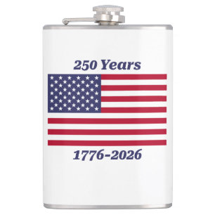Patriotic 250 Years 1776-2026 Flask