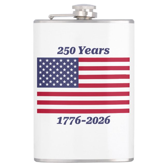 Patriotic 250 Years 1776-2026 Flask (Front)