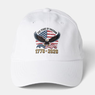 Patriotic 250 Years of Freedom Eagle White Performance Cap