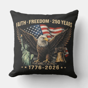 Patriotic 250th Anniversary Eagle Art  Outdoor Pillow
