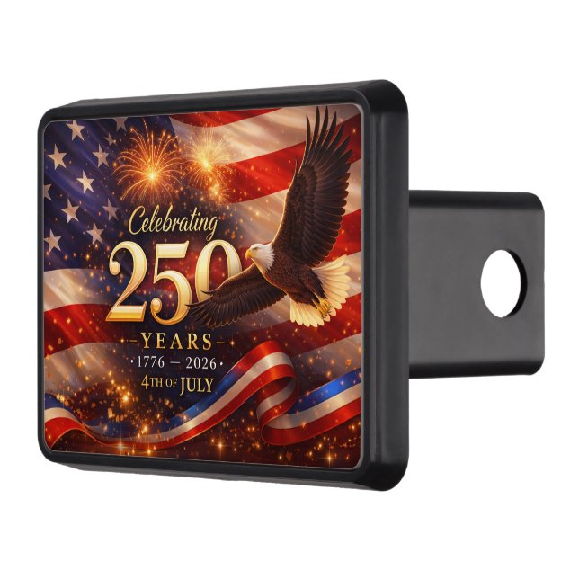 Patriotic 250th Anniversary Hitch Cover (Left)