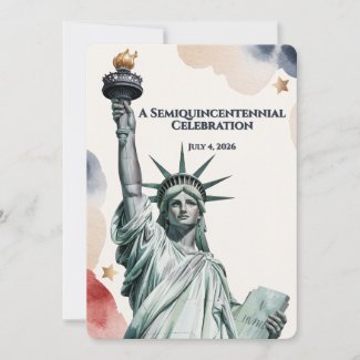 Patriotic 250th Anniversary Liberty Invitation