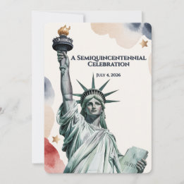 Patriotic 250th Anniversary Liberty Invitation