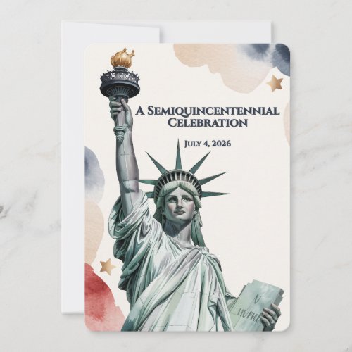 Patriotic 250th Anniversary Liberty Invitation