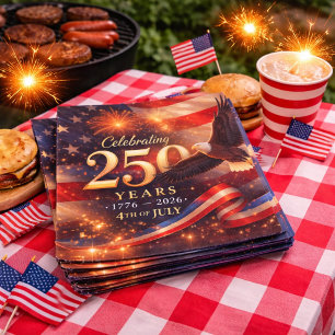 Patriotic 250th Anniversary Napkins