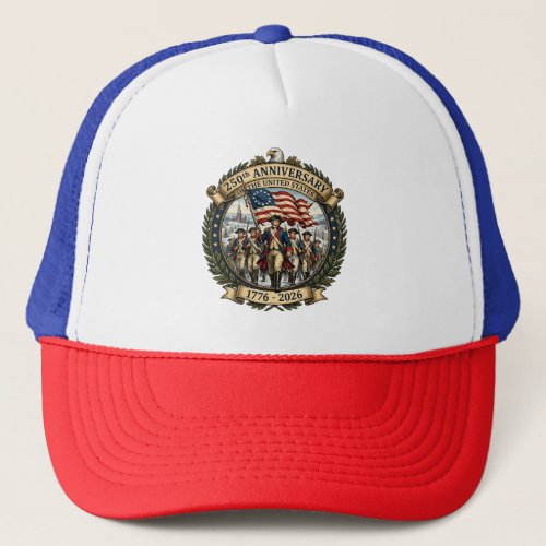 Patriotic 250th Anniversary Trucker Hat