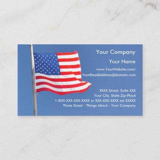 Customizable Patriotic 2 - business card template