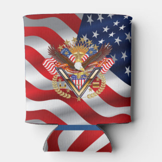Patriotic 2 Same Designs Can Cooler