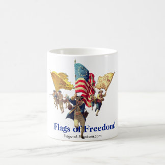 Patriotic "3 Flags of Freedom" Coffee Mug