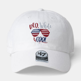 Patriotic 47 Hat - Red White Blue Aviator Design