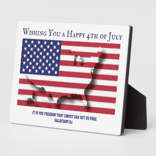 PATRIOTIC 4TH JULY Custom Christian Plaque