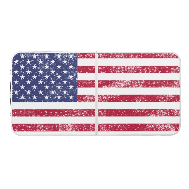 Patriotic 4th Of July American Flag Beer Pong Table (Top)
