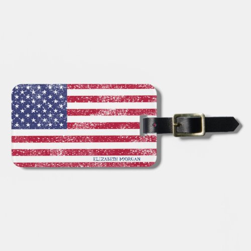 Patriotic 4th Of July American Flag Luggage Tag