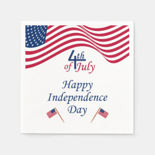 Patriotic 4th of July American Flag Napkins