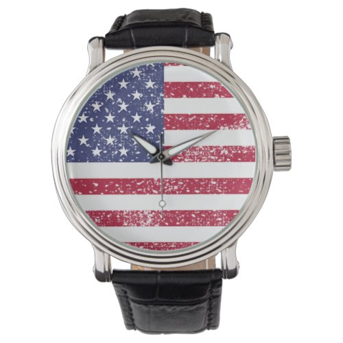 Patriotic 4th Of July American Flag Watch