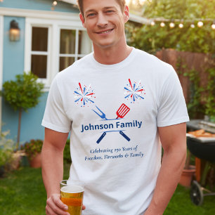 Patriotic 4th of July BBQ Cookout America 250th T-Shirt