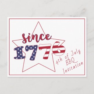 Patriotic 4th of July BBQ | Since 1776 Invitation