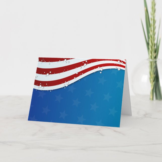 patriotic 4th of july card - blank (Front)