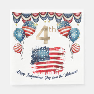 Patriotic 4th of July Celebration Napkins