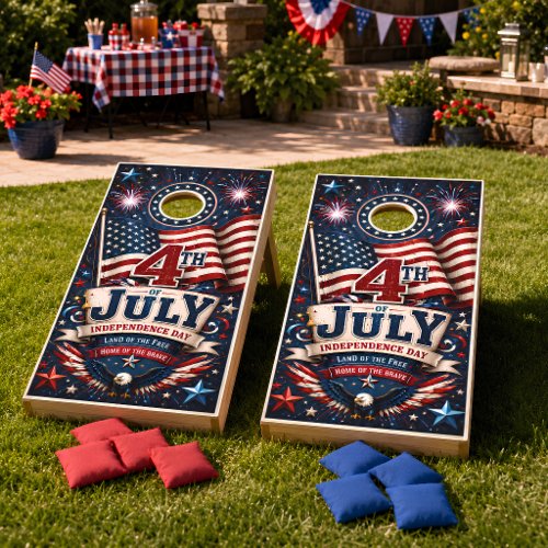 Patriotic 4th of July Cornhole Game
