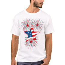 Patriotic 4th of July Fireworks T-Shirt
