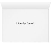 Patriotic 4th of July Gray Tabby Cat Card (Inside Horizontal (Bottom))