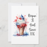 Patriotic 4th of July Ice Cream T-Shirt