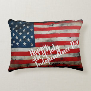 Patriotic 4th of July Independence Day Art Accent Pillow